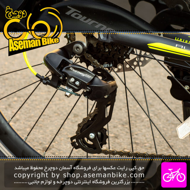 دوچرخه کوهستان بلست مدل پرفورمنس Performance سایز 27.5 24 سرعته رنگ نوک مدادی زرد فلورسنت Blast MTB Bicycle Performance Size 27.5 24 Speed Gray Fluorescent Yellow