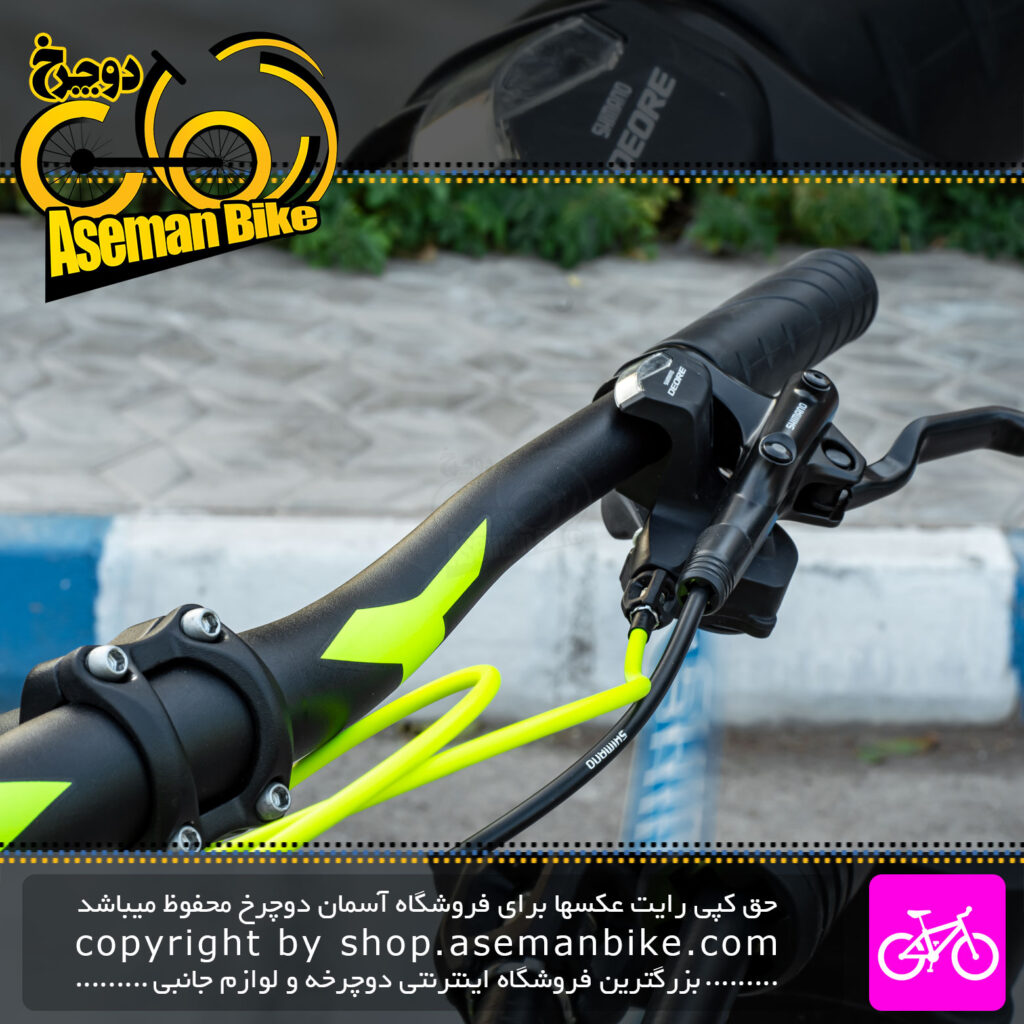 دوچرخه کوهستان بلست کربن مدل GTC سایز 29 ست دیور 20 دنده رنگ مشکی/سبز فلورسنت Blast MTB Bicycle GTC Carbon Size 29 Deore Set 20 Speed Black\Fluorescent Green