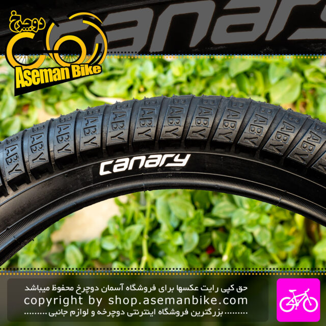 لاستیک دوچرخه قناری سایز 18x2.40 مشکی Canary Bicycle Tire Size 18x2.40