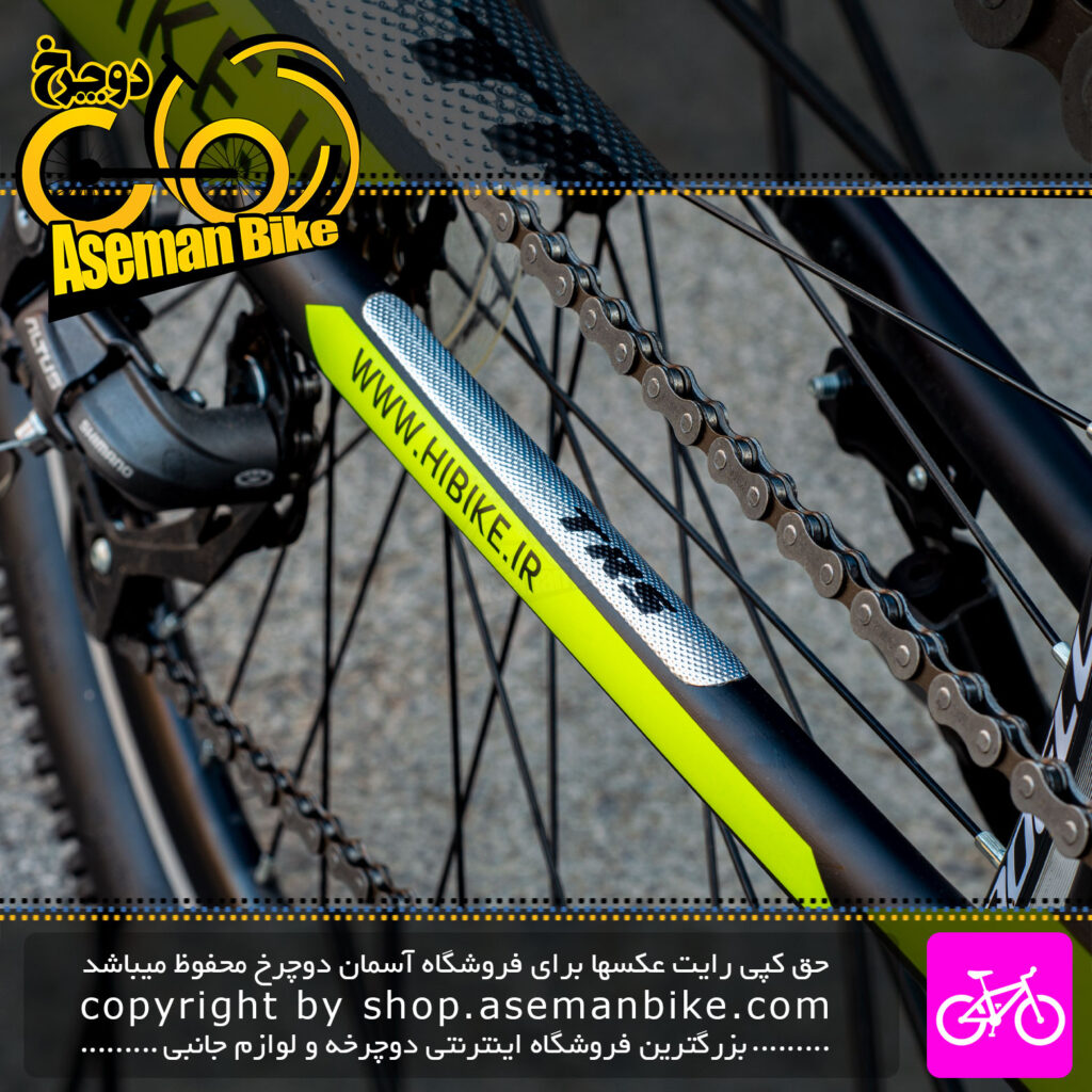 دوچرخه کوهستان کنندل مدل F126 سایز 26 سیستم 21 دنده رنگ مشکی سبز فلورسنت Cannondell MTB Bicycle F126 Size 26 21Speed Black Fluorescent Green