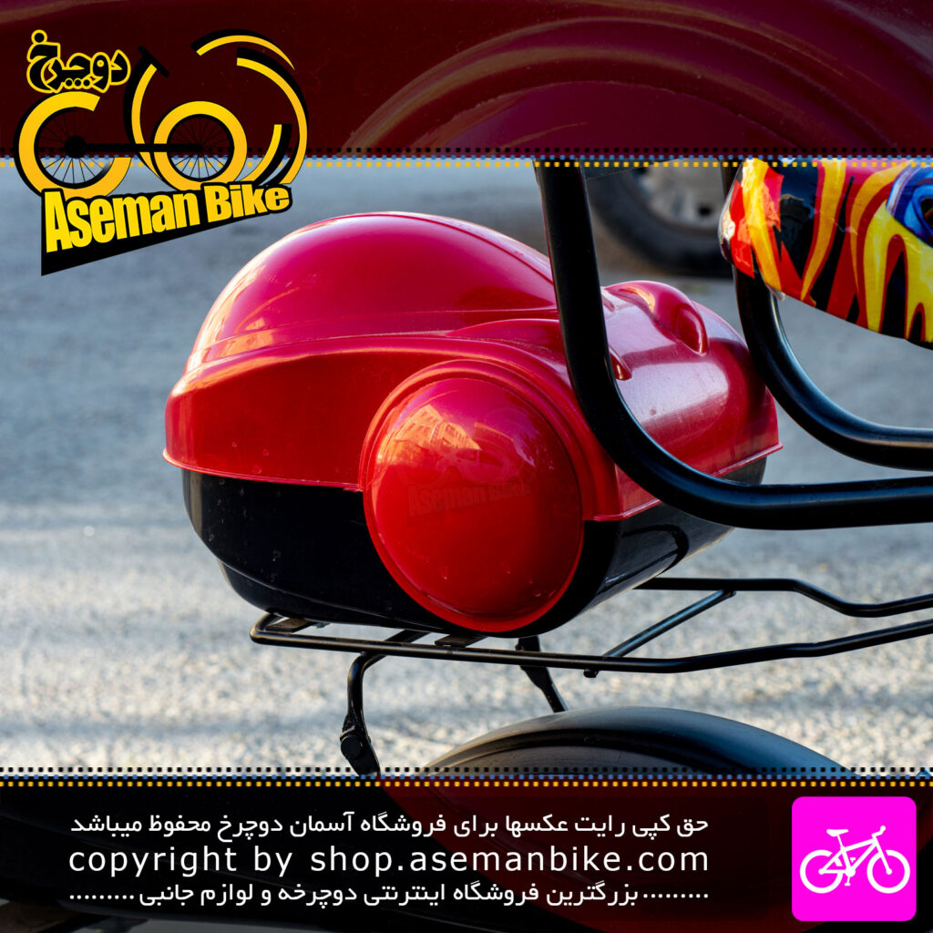 دوچرخه بچه گانه المپیا مدل فایر فلش سایز 12 صندوق دار سبد دار رنگ قرمز Olympia Kids Bicycle Fire Flash Size 12 Red