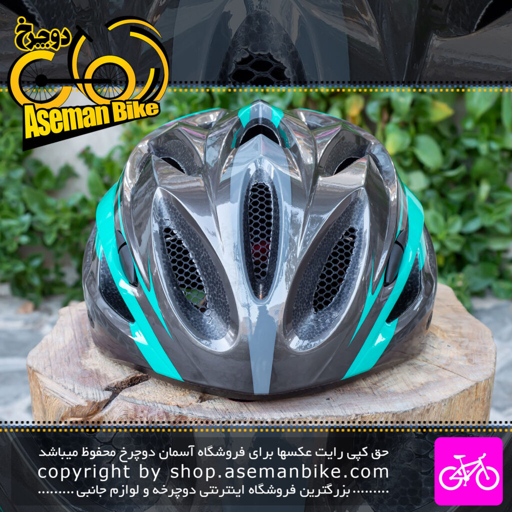 کلاه دوچرخه سواری ابسولوت Absolute مدل TS77 سایز دور سر 57-62 سانت رنگ خاکستری فیروزه ای Absolute Bicycle Helmet TS77 57-62cm Gray Cyan