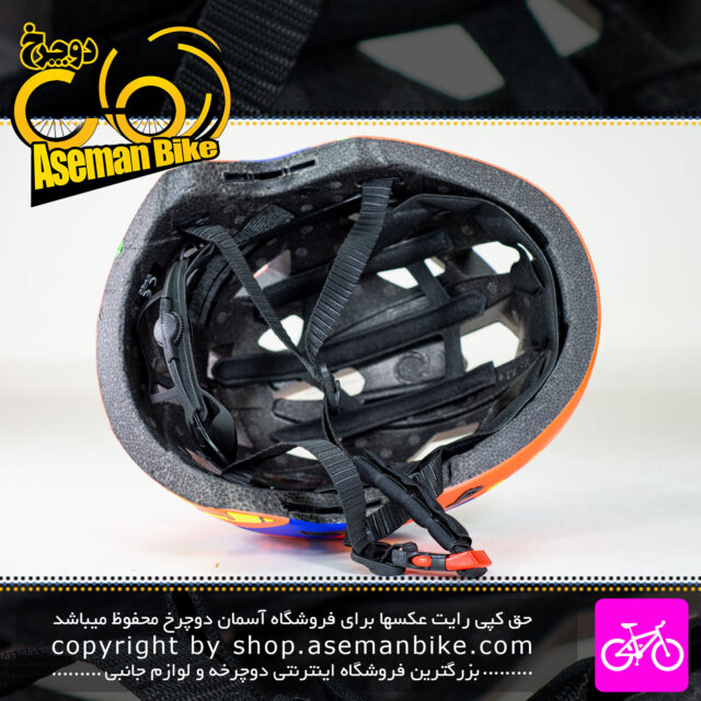 کلاه دوچرخه سواری M816 مدل 102 سایز 57-54 سانت آبی نارنجی M816 Bicycle Helmet 102