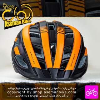 کلاه دوچرخه سواری آپتیموس مدل تاروس سایز 62-57 سانتیمتر رنگ مشکی نارنجی Optimus Bicycle Helmet Taurus