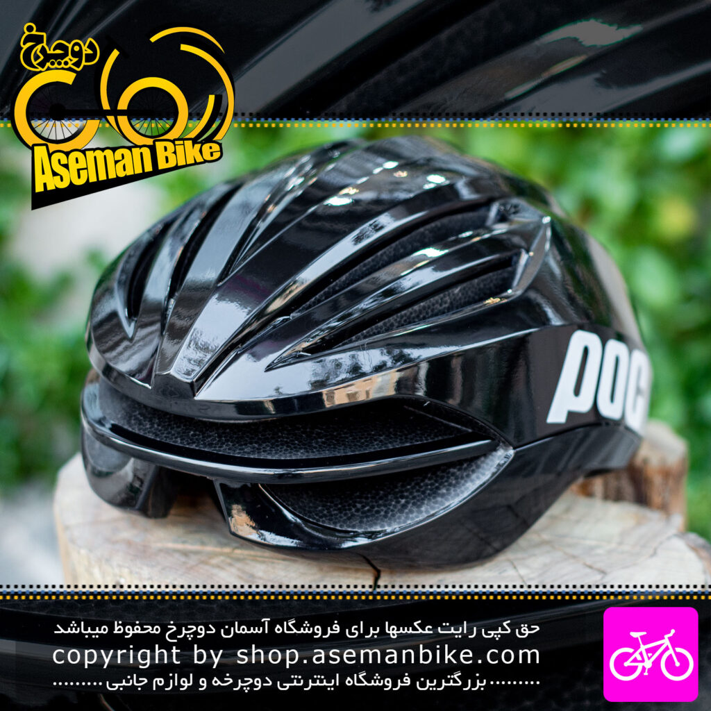 کلاه دوچرخه سواری پوک POC مدل HP03M سایز دور سر 56-61 سانت رنگ مشکی براق POC Bicycle Helmet HP03M Size 56-61cm Shine Black