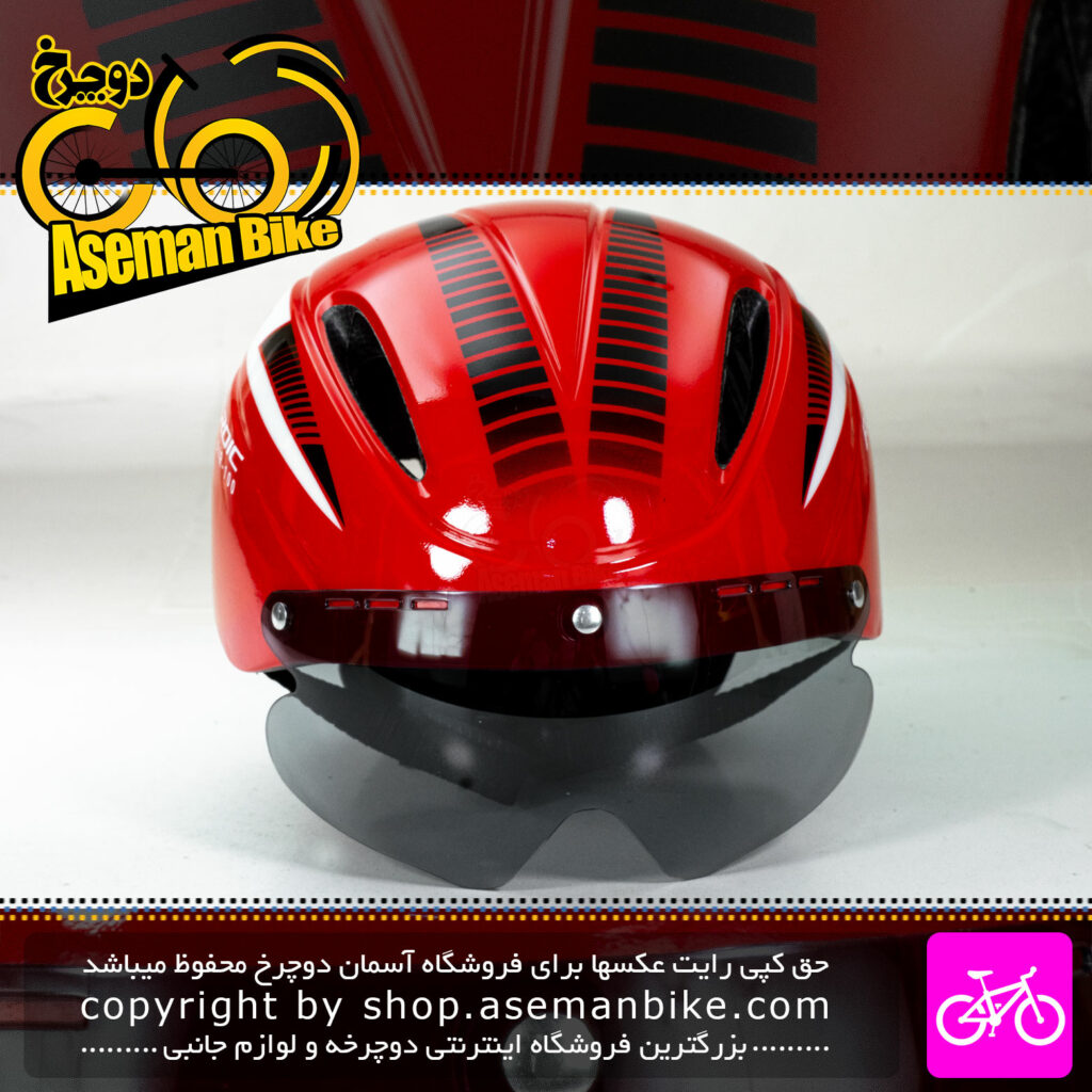 کلاه دوچرخه سواری Aeroic عینک دار سایز 62-54 سانت Aeroic Bicycle Helmet