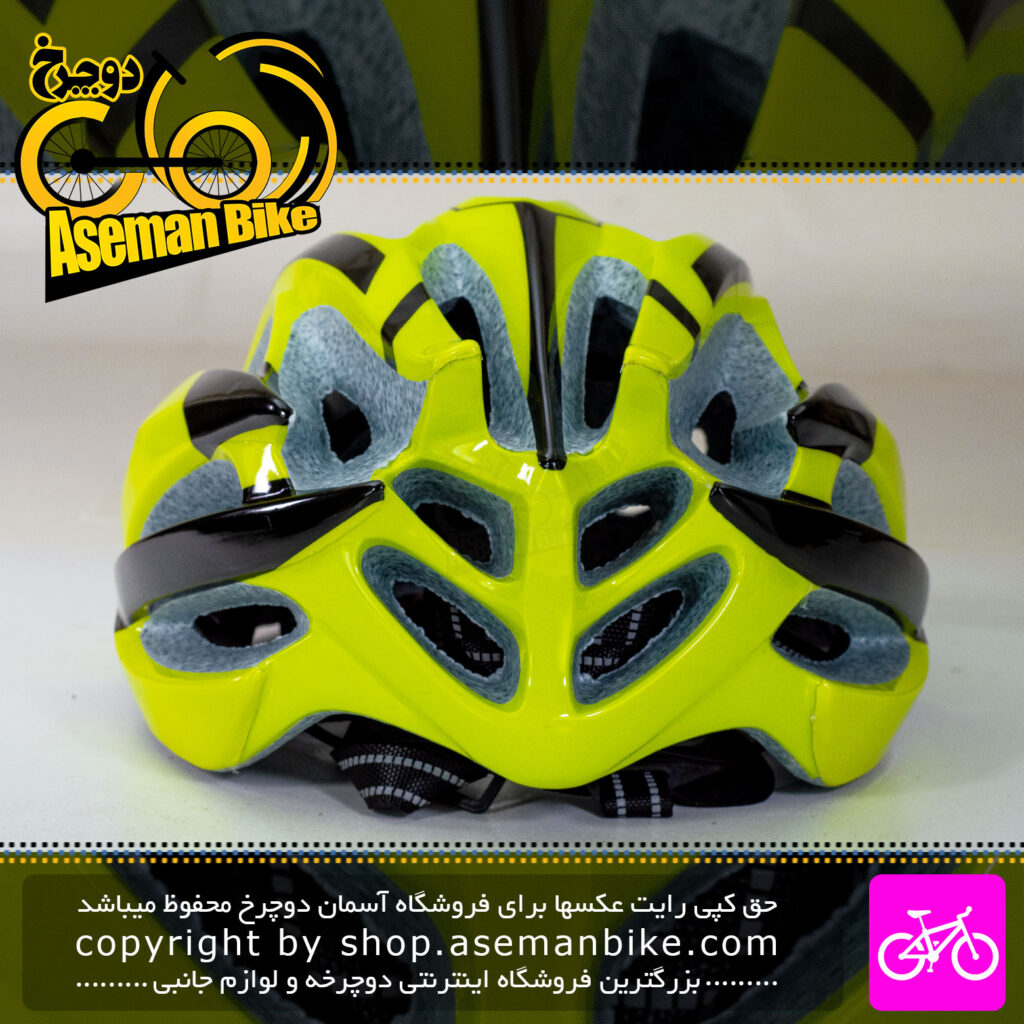 کلاه دوچرخه سواری DISLI سایز 60-55 سانت زرد فسفری DISLI Bicycle Helmet