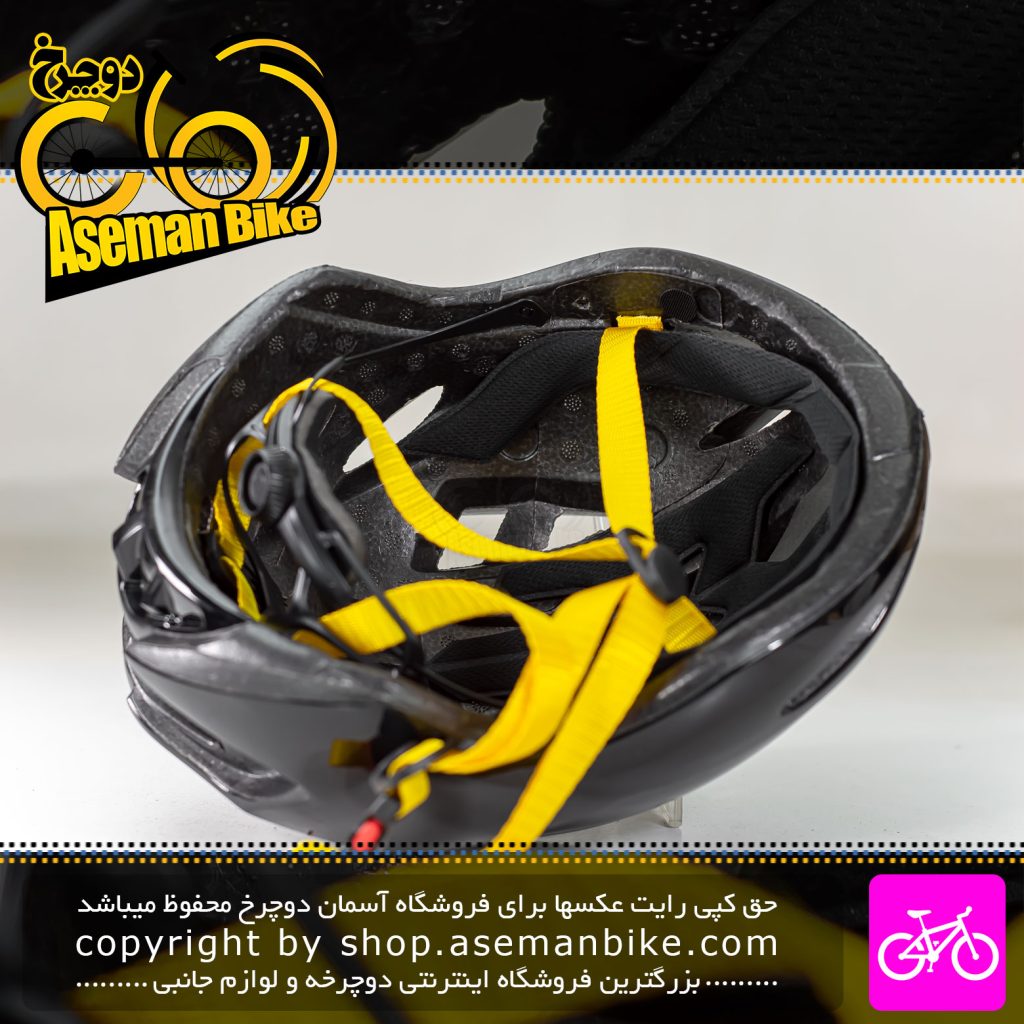 کلاه دوچرخه سواری برنو مدل BBH83 سایز 60-55 سانت مشکی براق Berno Bicycle Helmet BBH83 Size 55-60cm