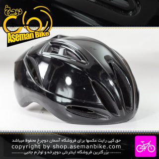کلاه دوچرخه سواری برنو مدل BBH83 سایز 60-55 سانت مشکی براق Berno Bicycle Helmet BBH83 Size 55-60cm