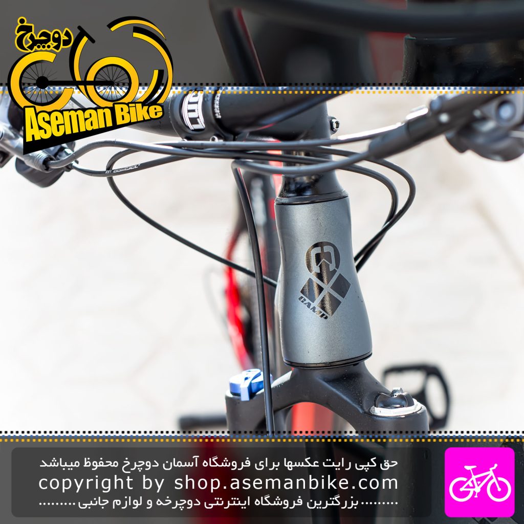 دوچرخه کوهستان شهری کمپ مدل فنیکس Fenix سایز 27.5 22 سرعته خاکستری قرمز Camp MTB City Bicycle Fenix Size 27.5 22 Speed