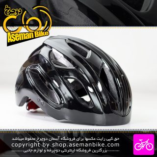 کلاه دوچرخه سواری کنس مدل RST سایز 60-55 سانت مشکی براق Cans Bicycle Helmet RST 55-60cm