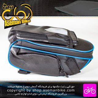 کیف پشت زین دوچرخه Flame مدل X359 مشکی آبی Flame Saddle bicycle Bag X359