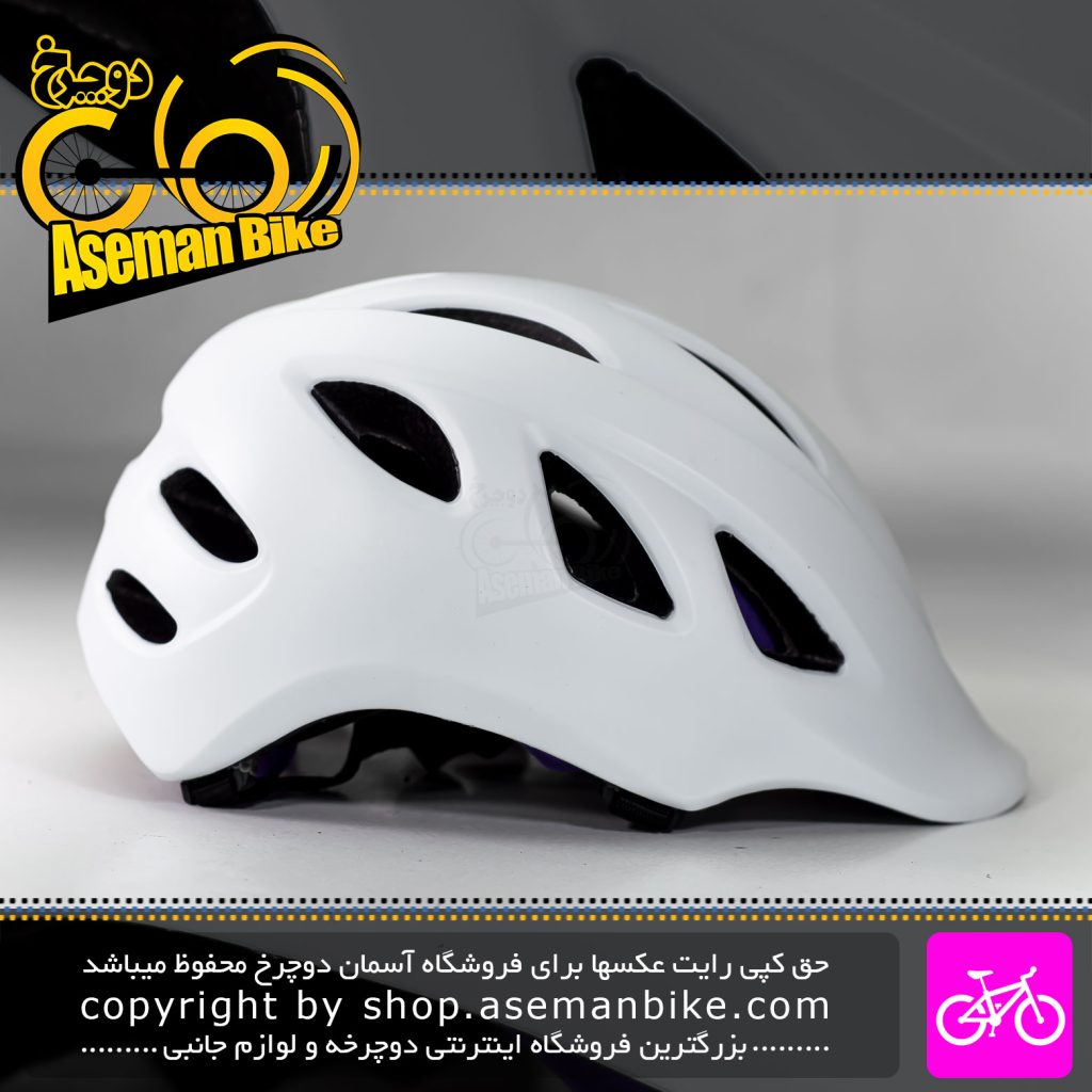 کلاه دوچرخه سواری جی دی سی مدل TR7 سایز 60-55 سانت سفید GDC Bicycle Helmet TR7 Size 55-60cm
