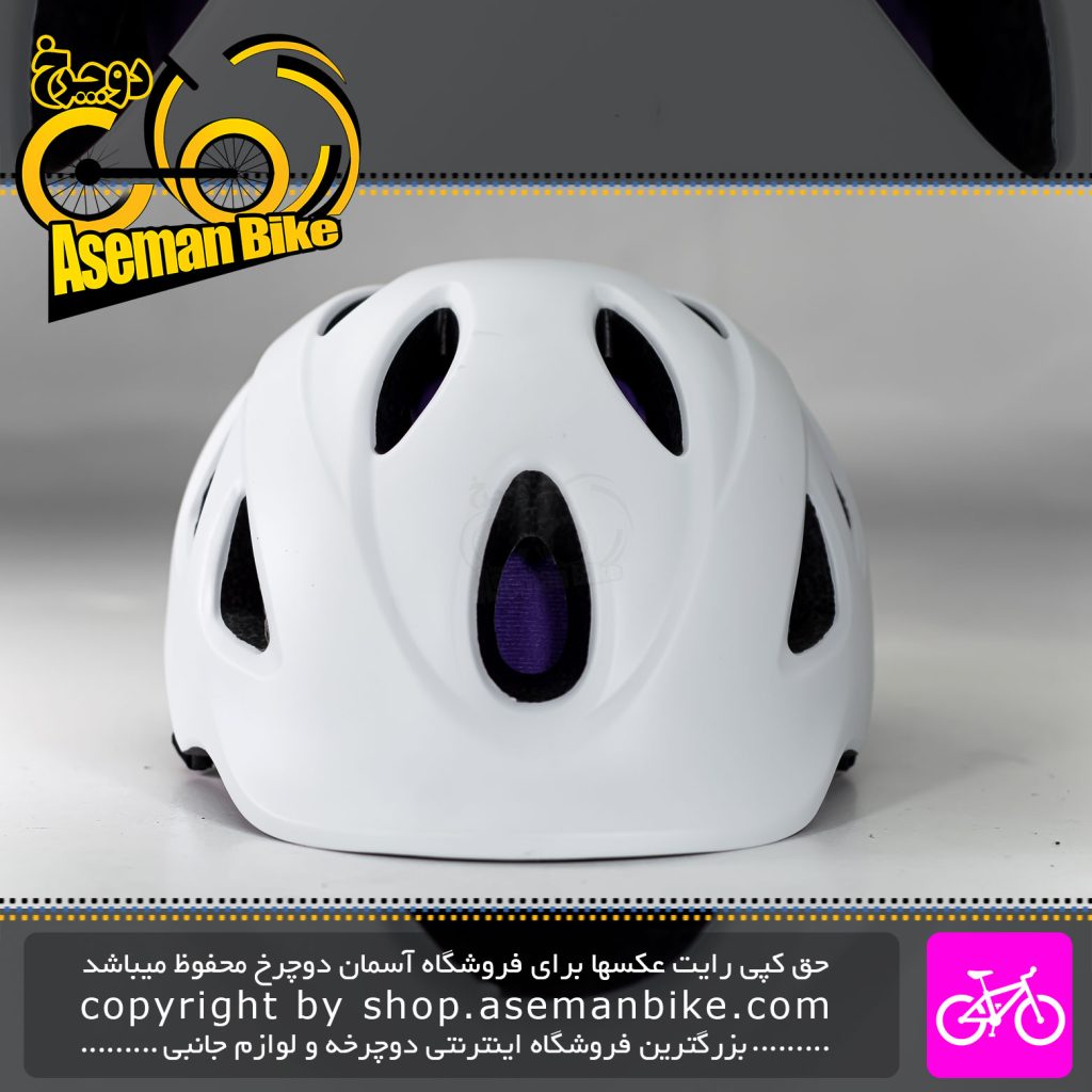 کلاه دوچرخه سواری جی دی سی مدل TR7 سایز 60-55 سانت سفید GDC Bicycle Helmet TR7 Size 55-60cm