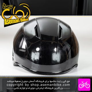 کلاه دوچرخه سواری اچ بی اکس مدل HK32 سایز 60-55 سانت مشکی براق HBX Bicycle Helmet HK32 Size 55-60cm