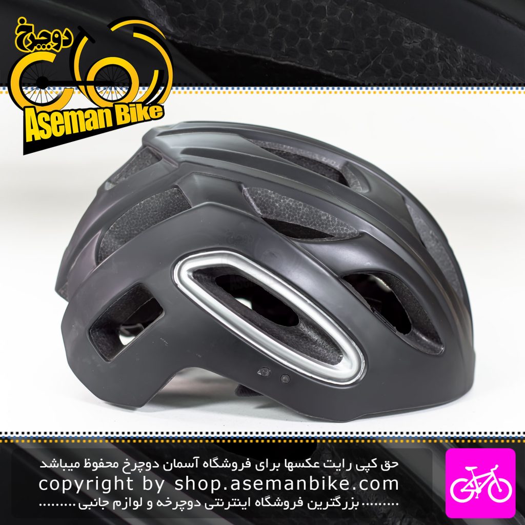 کلاه دوچرخه سواری موک فایر مدل JRT سایز 60-55 سانت مشکی مات سفید Mokfire Bicycle Helmet JRT Size 55-60cm