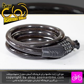 قفل دوچرخه کابلی رمزی اوکی مدل YT سایز 110x12 میلیمتر مشکی OK Bicycle Cable Lock TY 110x12mm