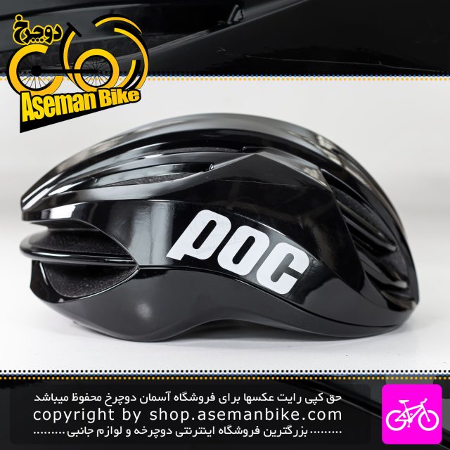 کلاه دوچرخه سواری پوک مدل شاین سایز 60-55 سانت مشکی درخشان POC Bicycle Helmet Shine 55-60cm