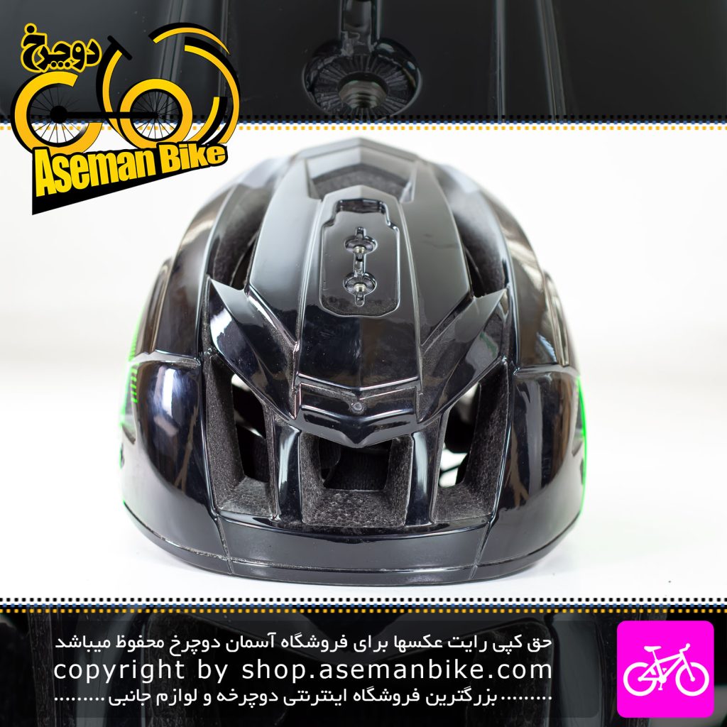 کلاه دوچرخه سواری پروگ مدل GS4 سایز 61-56 سانت مشکی سبز Prog Bicycle Helmet GS4 Size 56-61cm
