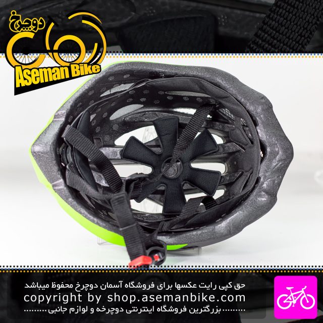 کلاه دوچرخه سواری تسلا مدل WE4 سایز 60-55 سانت نوک مدادی سبز TESLA Bicycle Helmet WE4 Size 55-60cm