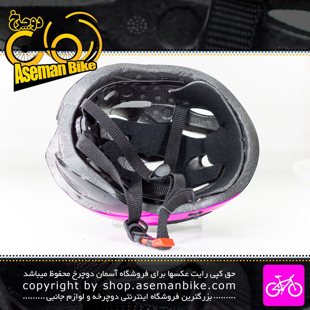 کلاه دوچرخه سواری تتریس مدل GHQ سایز 60-55 سانت مشکی صورتی Tetris Bicycle Helmet GHQ 55-60cm