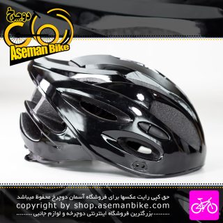 کلاه دوچرخه سواری تتریس مدل THQ13 سایز 61-56 سانت مشکی براق Tetris Bicycle Helmet THQ13 Size 56-61cm