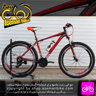 دوچرخه کوهستان بلست مدل تورنادو سایز 27.5 24 سرعته نارنجی مشکی Blast Bicycle Tornado Size 27.5 24 Speed