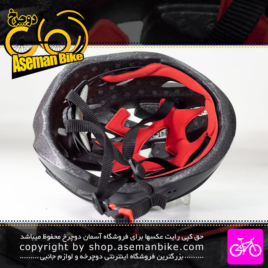 کلاه دوچرخه سواری لاینا مدل A7 سایز 60-55 سانت مشکی خاکستری Linea Bicycle Helmet A7 Size 55-60cm