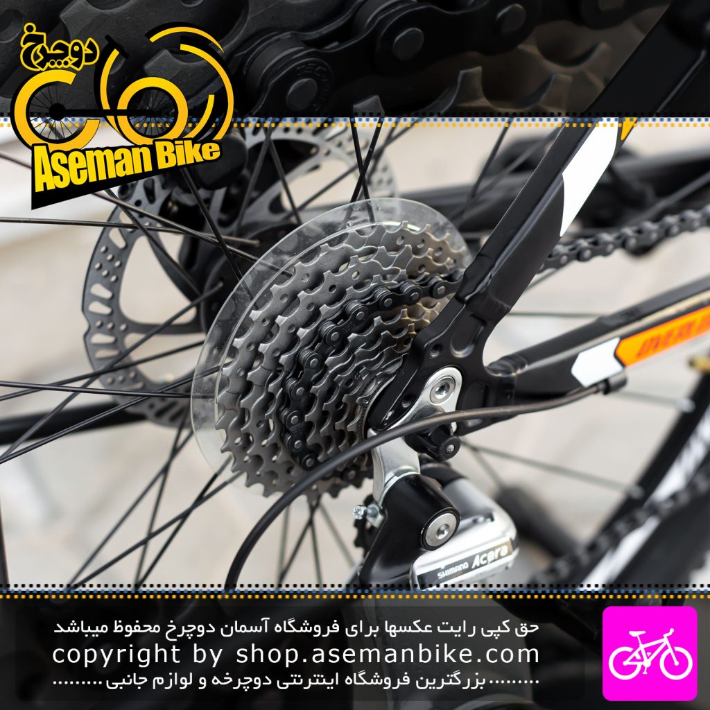 دوچرخه اورلورد مدل OL27506 سایز 27.5 24 سرعته مشکی نارنجی Overlord Bicycle OL27506 Size 27.5 24 Speed
