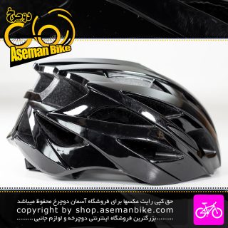 کلاه دوچرخه سواری رانر مدل SRX سایز 62-57 سانت مشکی درخشان Runner Bicycle Helmet SRX Size 57-62cm