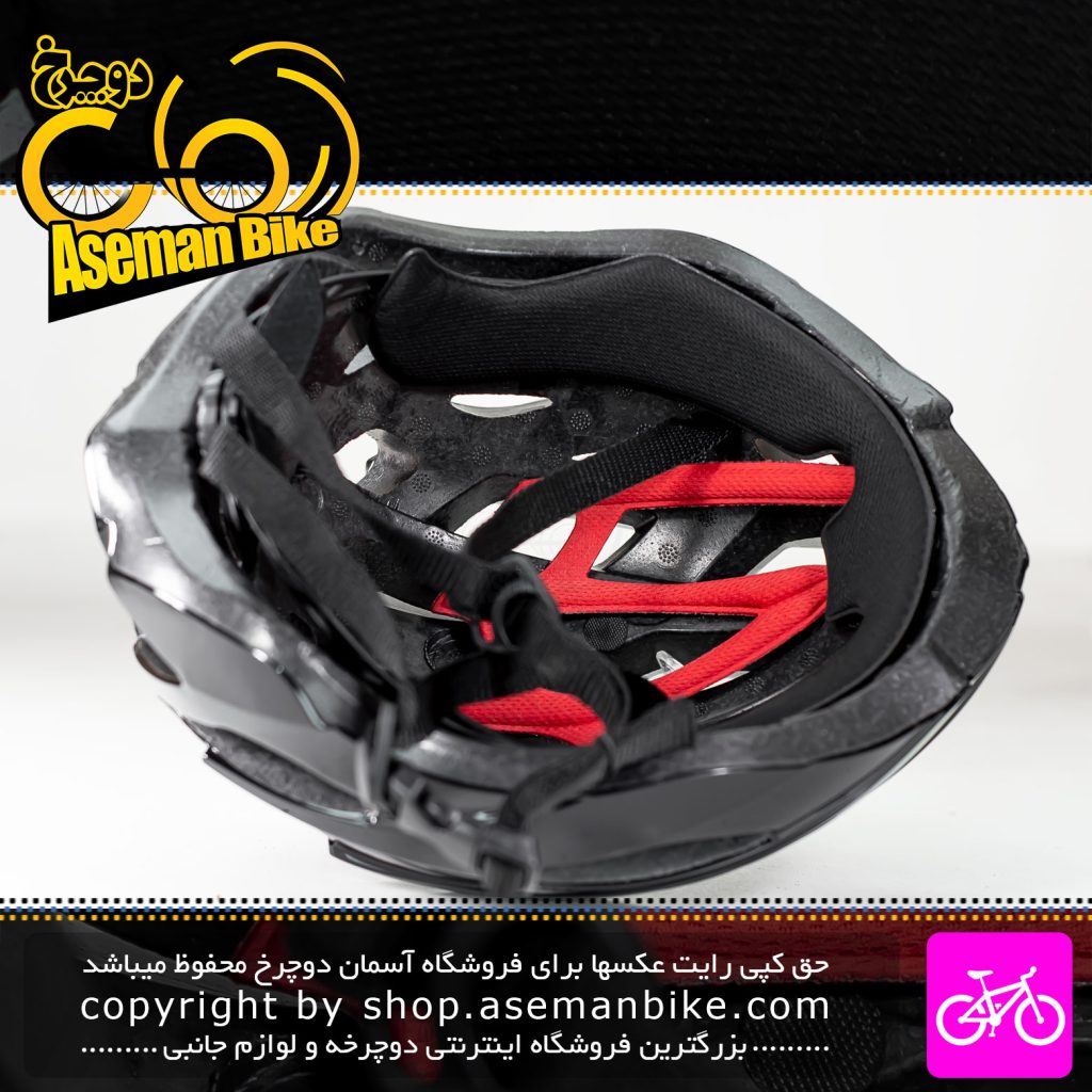 کلاه دوچرخه سواری رانر مدل SRX سایز 62-57 سانت مشکی درخشان Runner Bicycle Helmet SRX Size 57-62cm