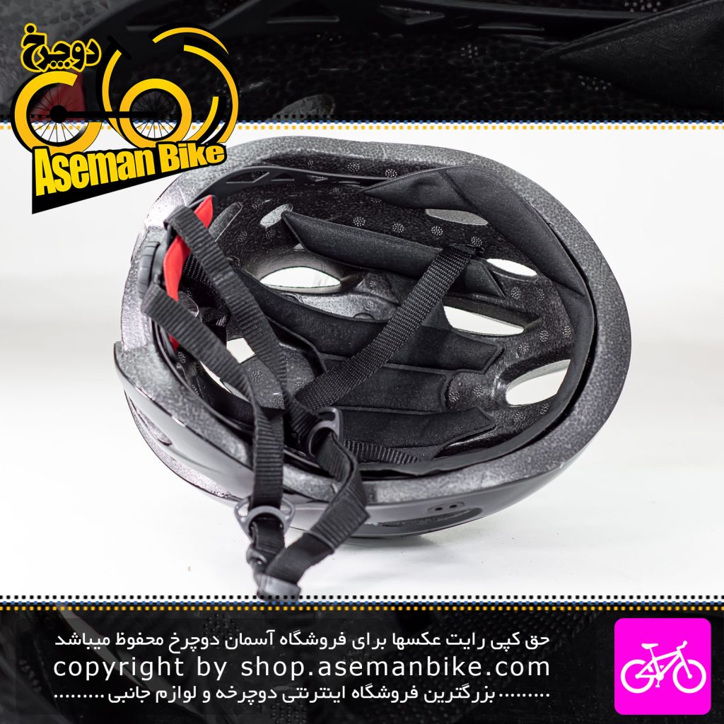 کلاه دوچرخه سواری Z002 مدل N9 سایز 60-55 سانت مشکی براق Z002 Bicycle Helmet N9 Size 55-60cm