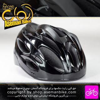 کلاه دوچرخه سواری Z002 مدل N9 سایز 60-55 سانت مشکی براق Z002 Bicycle Helmet N9 Size 55-60cm